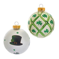 80MM Glass Irish Design Ball Ornaments
