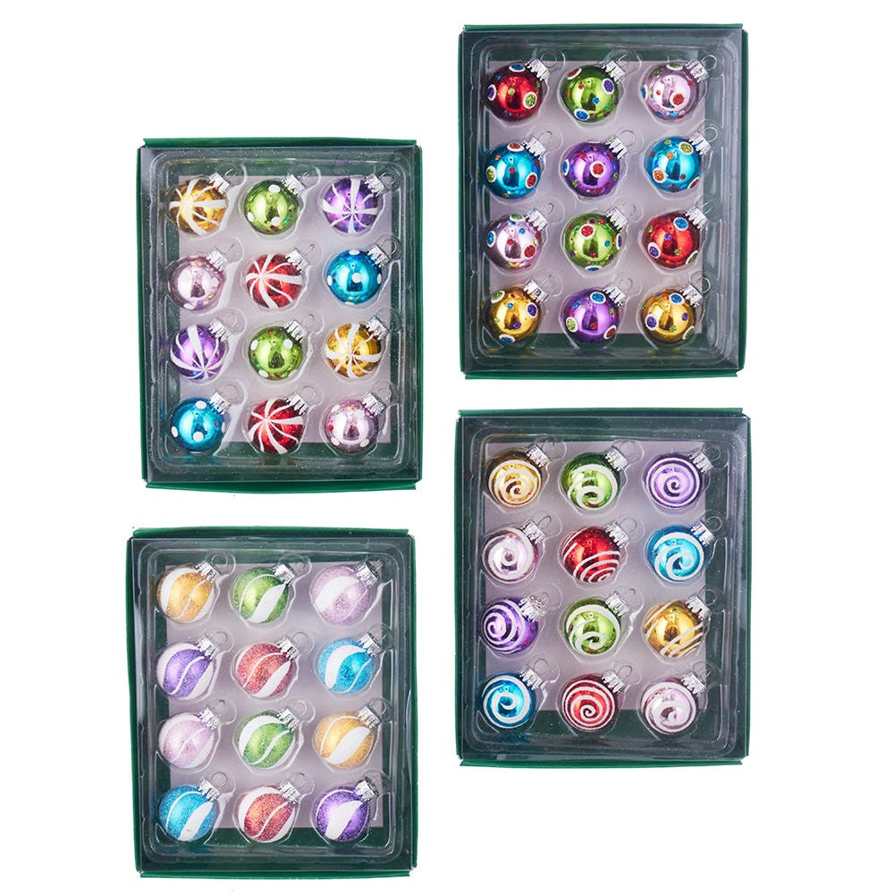 25MM Bright Multicolored Glass Ball Ornaments
