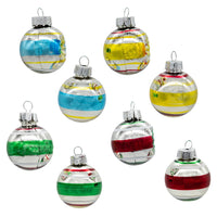 30MM Miniature Solid and Reflector Glass Ball Ornaments