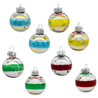 30MM Miniature Solid and Reflector Glass Ball Ornaments