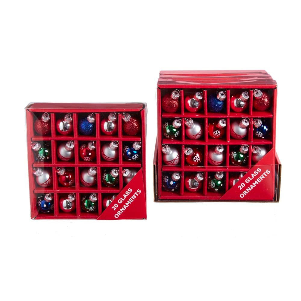 25MM Miniature Multicolored Glass Ball Ornaments