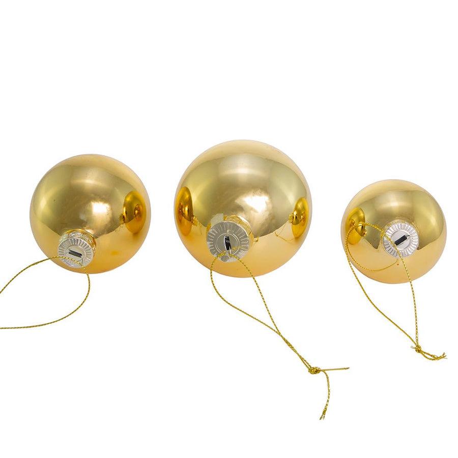 60MM-80MM Glass Shiny Gold Ball Ornaments