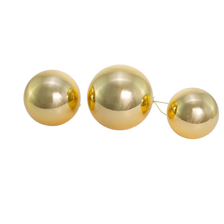 60MM-80MM Glass Shiny Gold Ball Ornaments