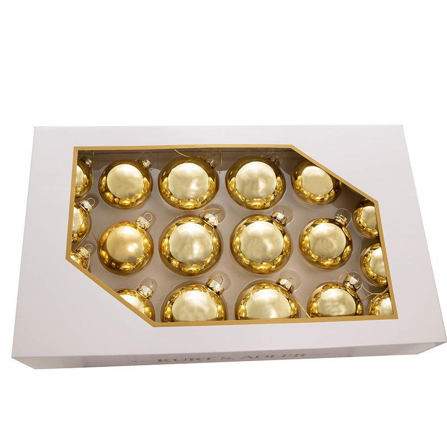 60MM-80MM Glass Shiny Gold Ball Ornaments