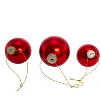 60MM-80MM Glass Shiny Red Ball Ornaments