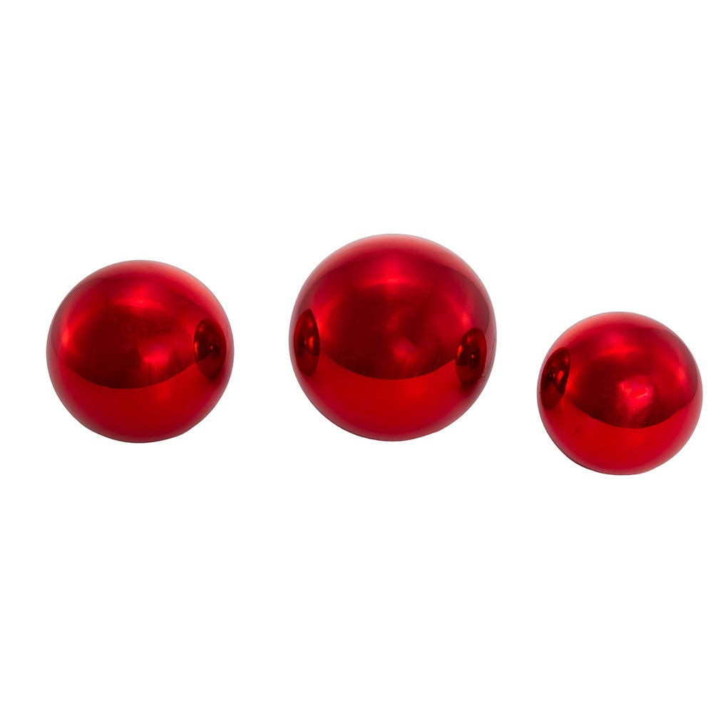 60MM-80MM Glass Shiny Red Ball Ornaments