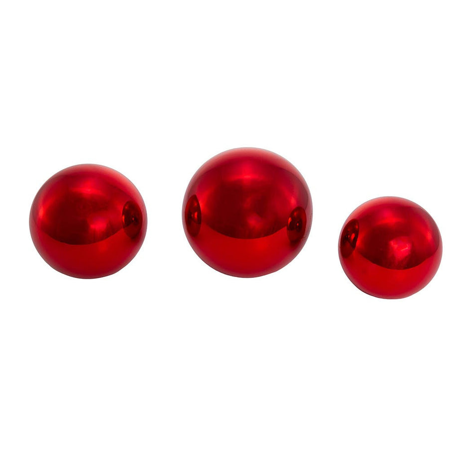 60MM-80MM Glass Shiny Red Ball Ornaments