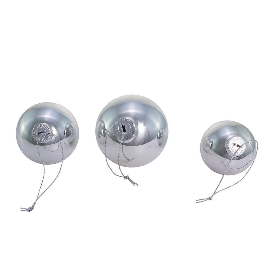 60MM-80MM Glass Shiny Silver Ball Ornaments