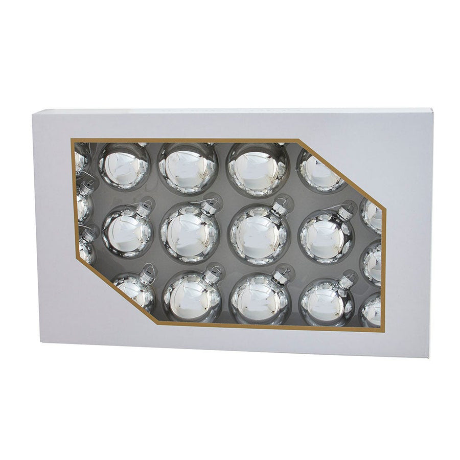 60MM-80MM Glass Shiny Silver Ball Ornaments