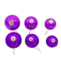 60MM - 80MM Glass Shiny and Matte Purple Mixed Ball Ornaments