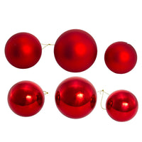 60MM 80MM Glass Shiny and Matte Red Ball Ornaments
