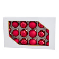 60MM 80MM Glass Shiny and Matte Red Ball Ornaments