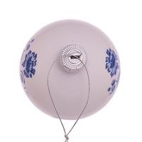 80MM Glass Shiny Indigo Blue Design Ball Ornaments
