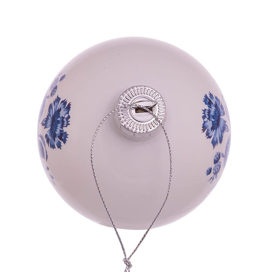 80MM Glass Shiny Indigo Blue Design Ball Ornaments