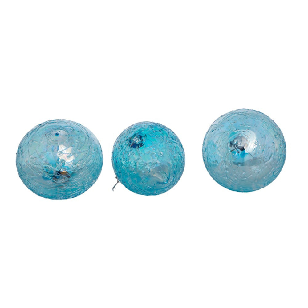 80MM Glass Blue Finial, Onion, and Ball Ornaments