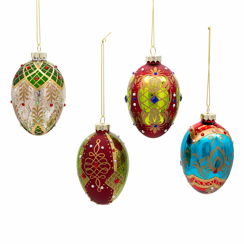 65MM Glass Egg Ornaments