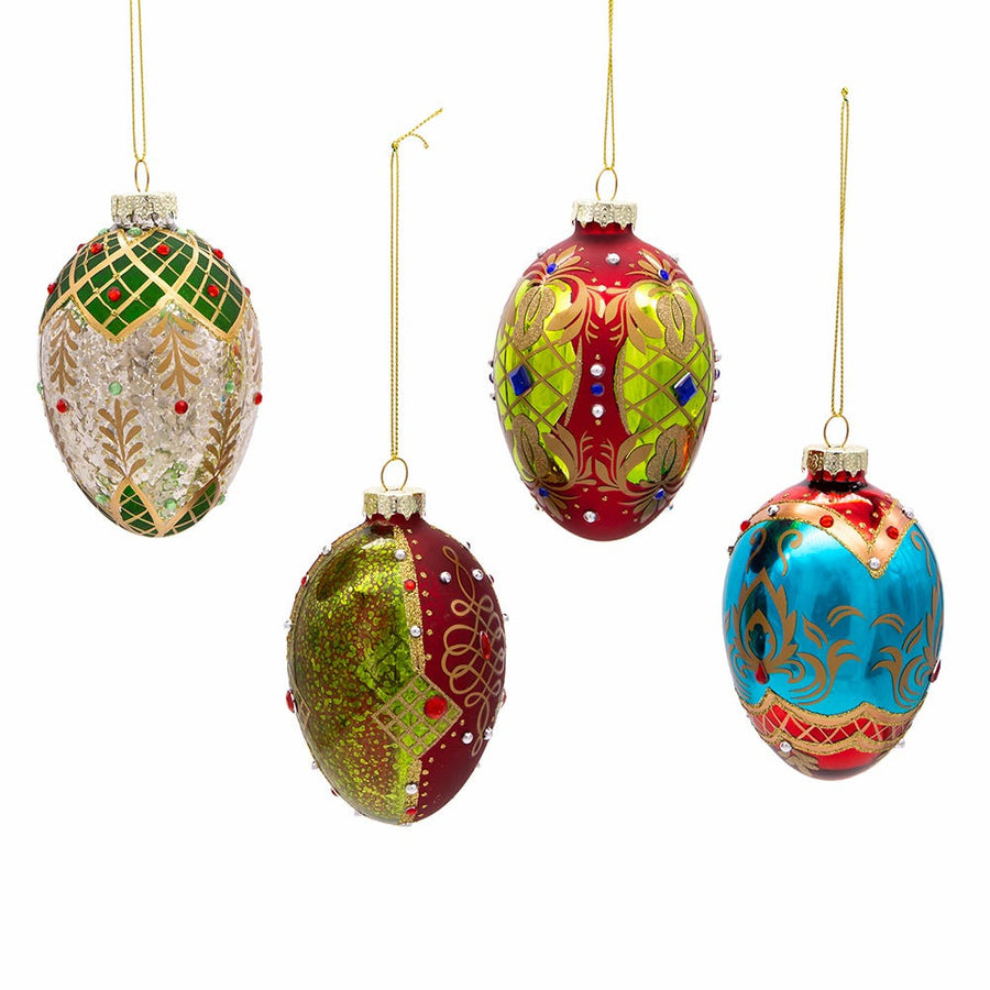 65MM Glass Egg Ornaments