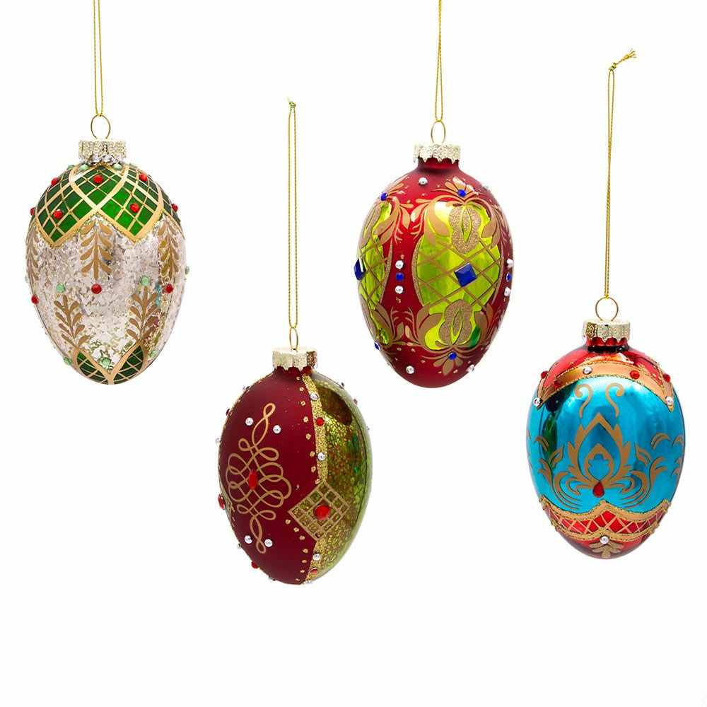 65MM Glass Egg Ornaments