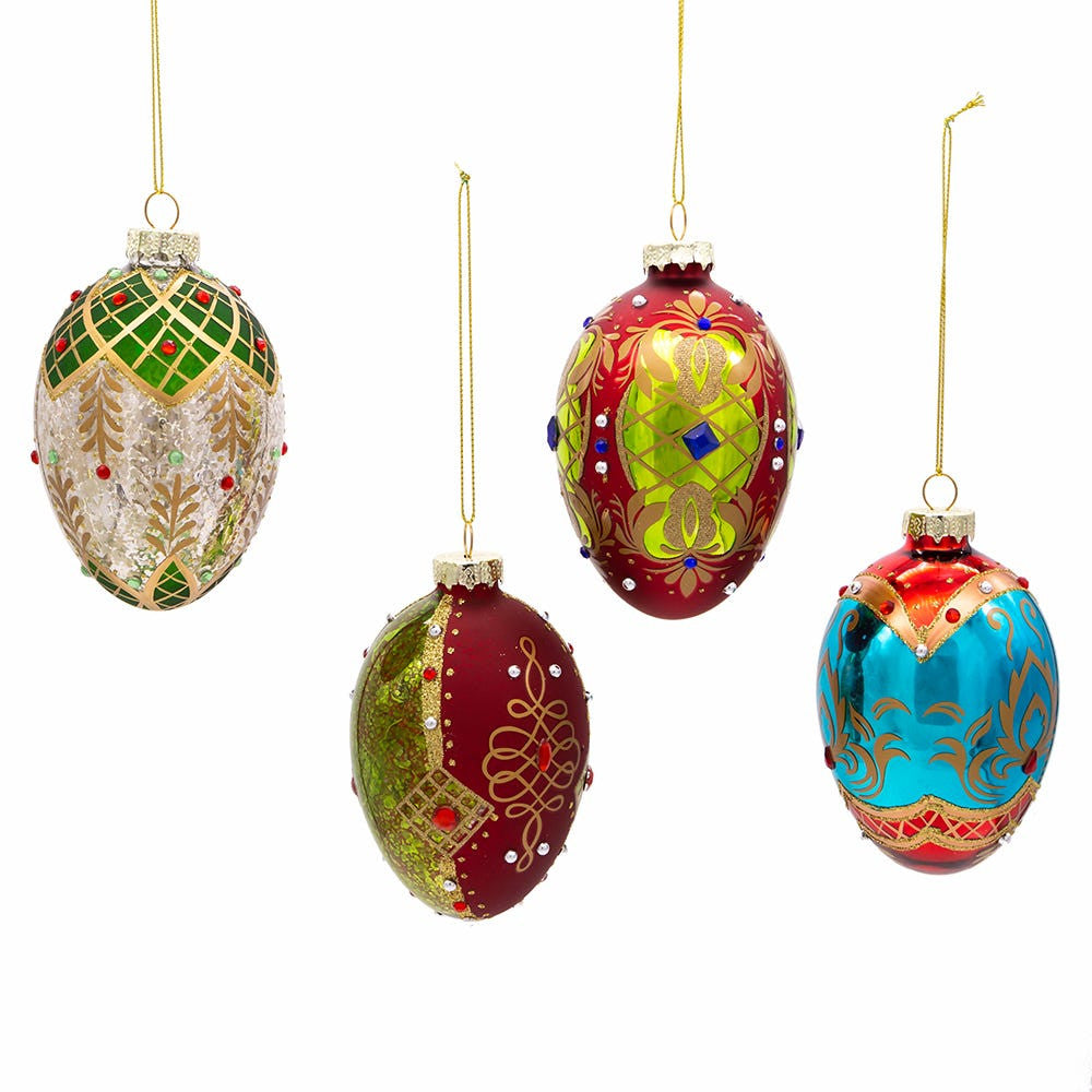 65MM Glass Egg Ornaments