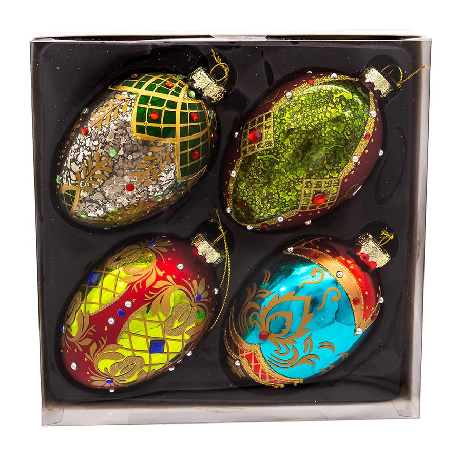 65MM Glass Egg Ornaments