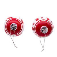 80MM Glass Red and White Ball Ornaments