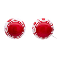 80MM Glass Red and White Ball Ornaments