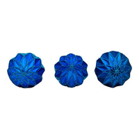 80MM Glass Blue Glittered and Sequined Ball, Finial and Onion Shaped Ornaments