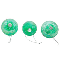 80MM Glass Iridescent Green Onion, Ball & Finial Ornaments