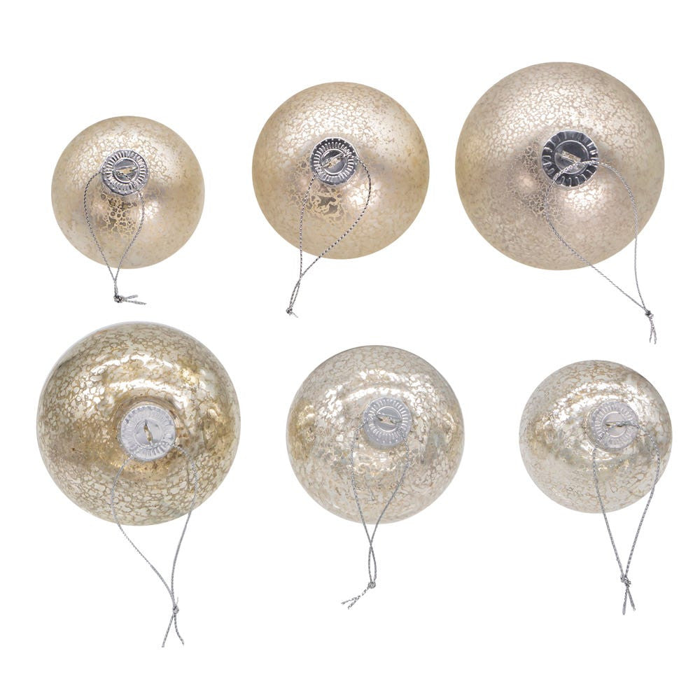 60MM-80MM Glass Shiny and Matte Platinum Mercury Ball Ornaments