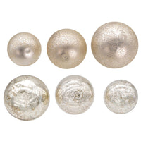 60MM-80MM Glass Shiny and Matte Platinum Mercury Ball Ornaments