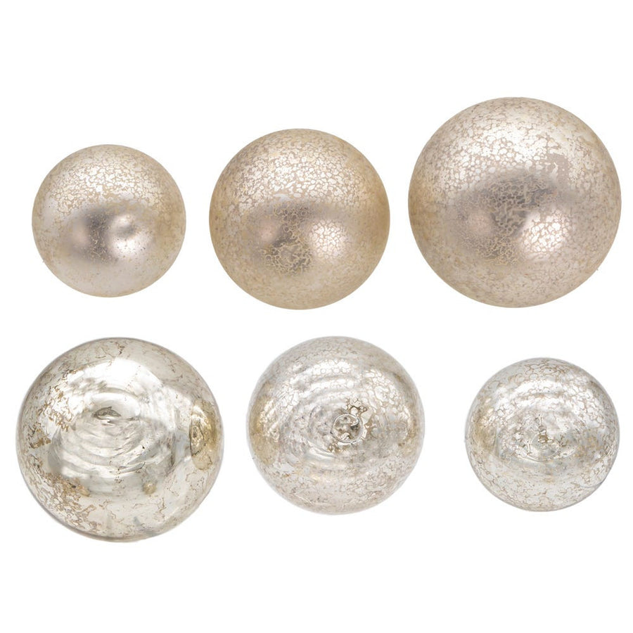 60MM-80MM Glass Shiny and Matte Platinum Mercury Ball Ornaments
