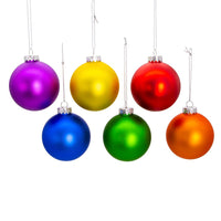 80MM Glass Matte Pride Ball Ornaments
