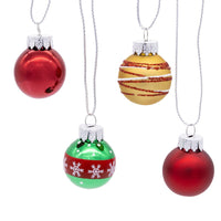 25MM Miniature Glass Red & Green Ball Ornaments