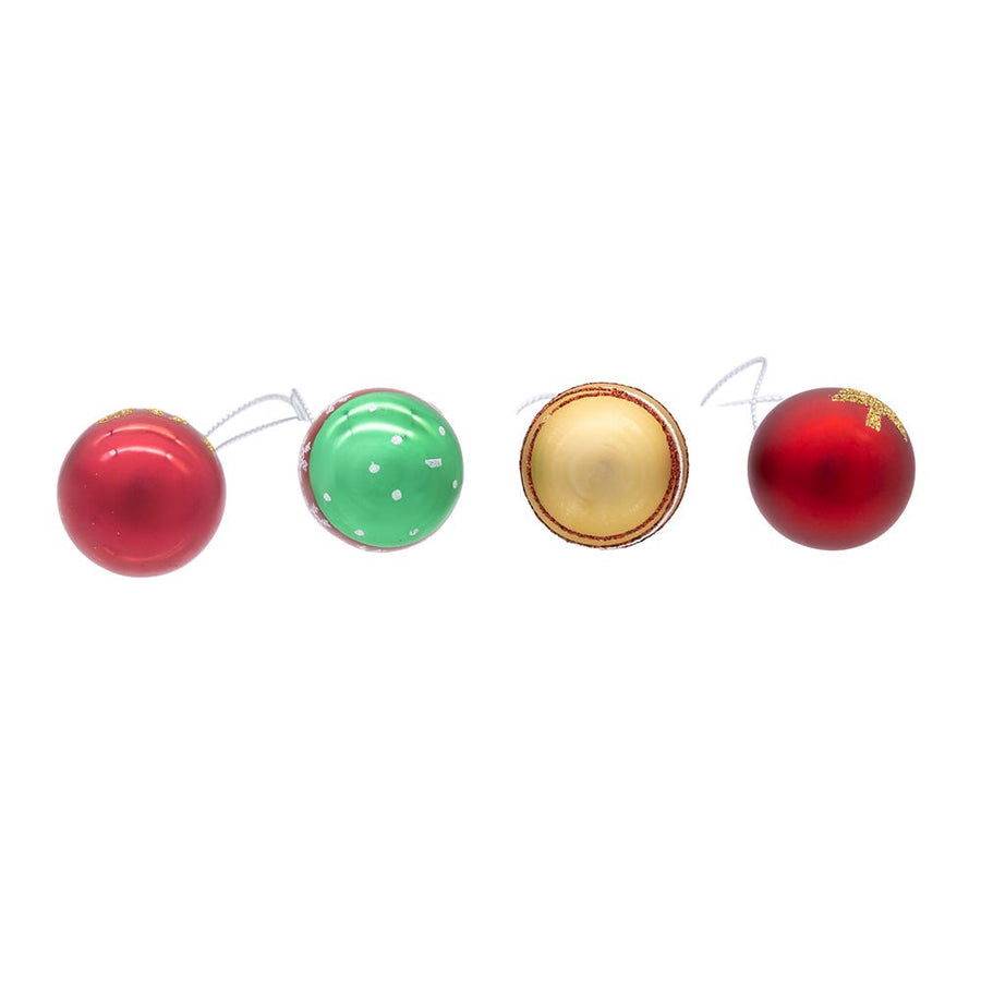 25MM Miniature Glass Red & Green Ball Ornaments