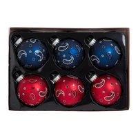 65MM Glass Bandana Style Ball Ornaments