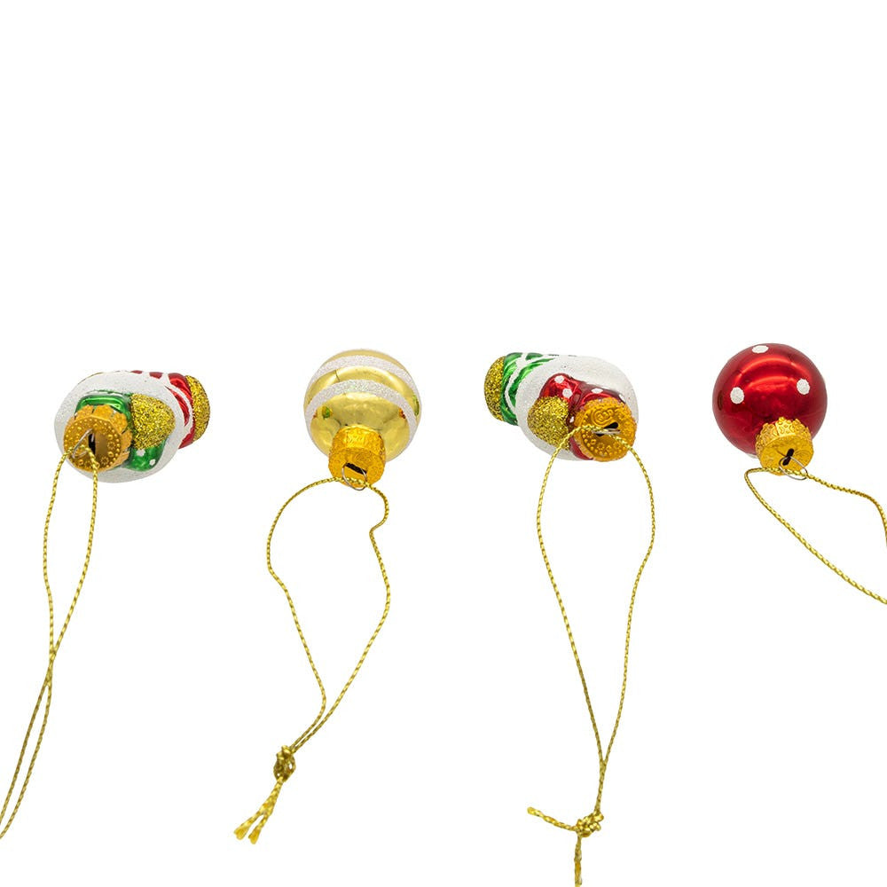 25MM Glass Stocking & Ball Ornaments