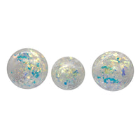 90MM Glass Iridescent Snowflake Ball, Finial and Onion Ornaments