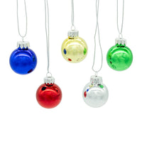 Glass Multicolor Ball Ornaments With Gold Treetop