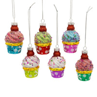 Glass Cupcake Ornaments