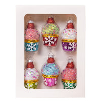 Glass Cupcake Ornaments