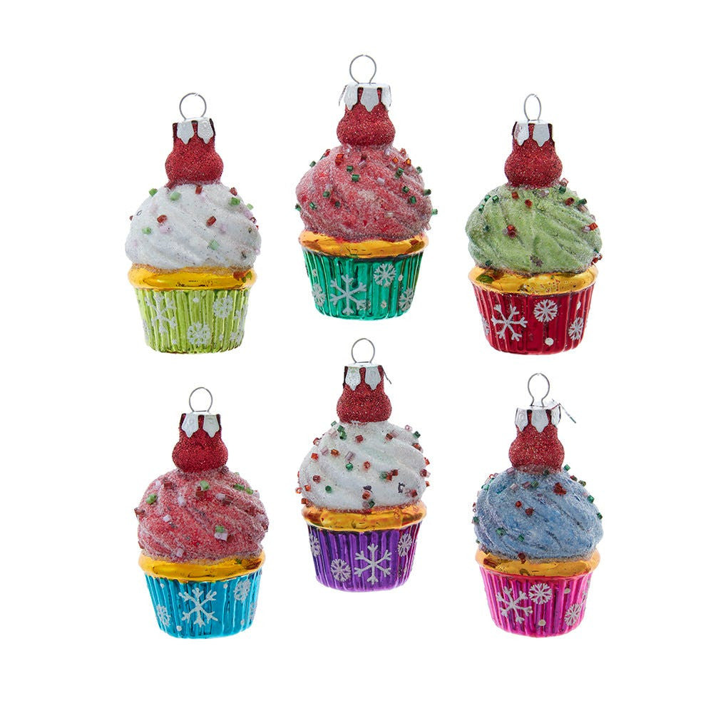 Glass Cupcake Ornaments