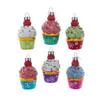 Glass Cupcake Ornaments