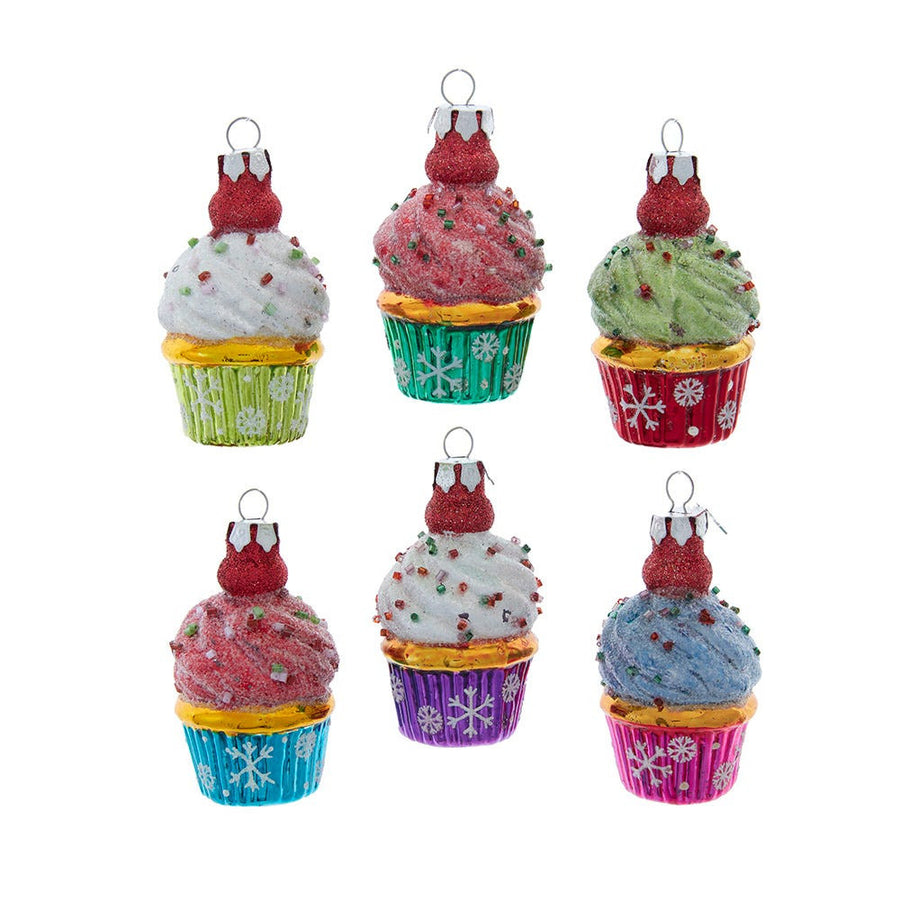 Glass Cupcake Ornaments