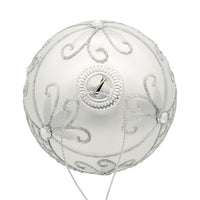 80MM Glass Silver Decorative Ball Ornaments