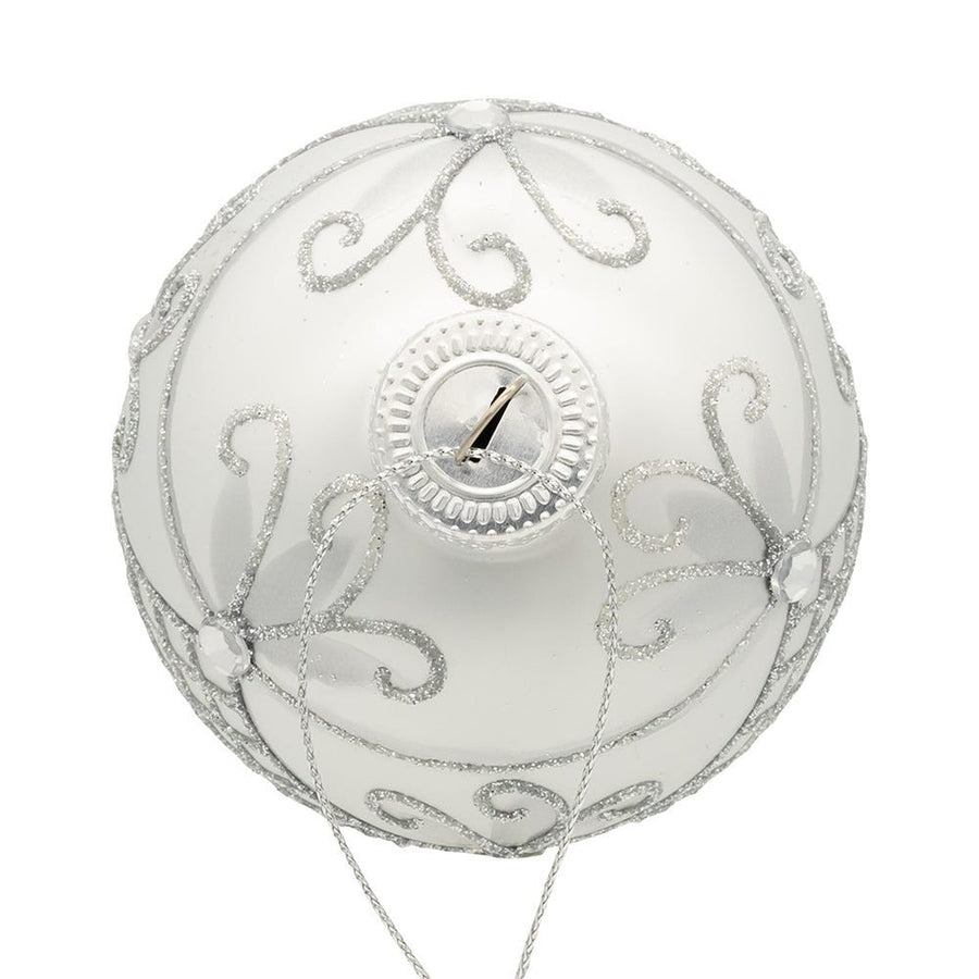 80MM Glass Silver Decorative Ball Ornaments