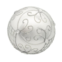 80MM Glass Silver Decorative Ball Ornaments