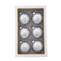 80MM Glass Silver Decorative Ball Ornaments