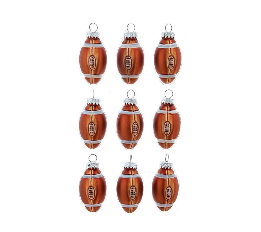 Glass Sports Ball Ornaments, 9-Piece Box