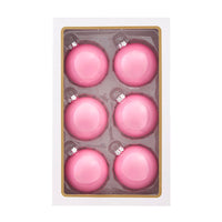 80MM Glass Pearlized Pink Ball Ornaments