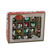 30MM Early Years Miniature Glass Ball Ornaments and Treetop Set